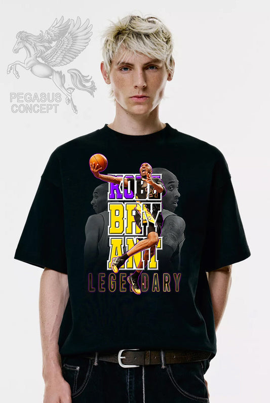 Μπλούζα μακό Premium ποιότητας σε χρώμα μαύρο με τύπωμα Kobe Bryant
