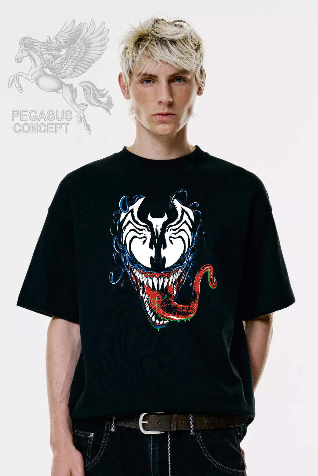 Μπλούζα μακό Premium ποιότητας σε χρώμα μαύρο με τύπωμα Venom