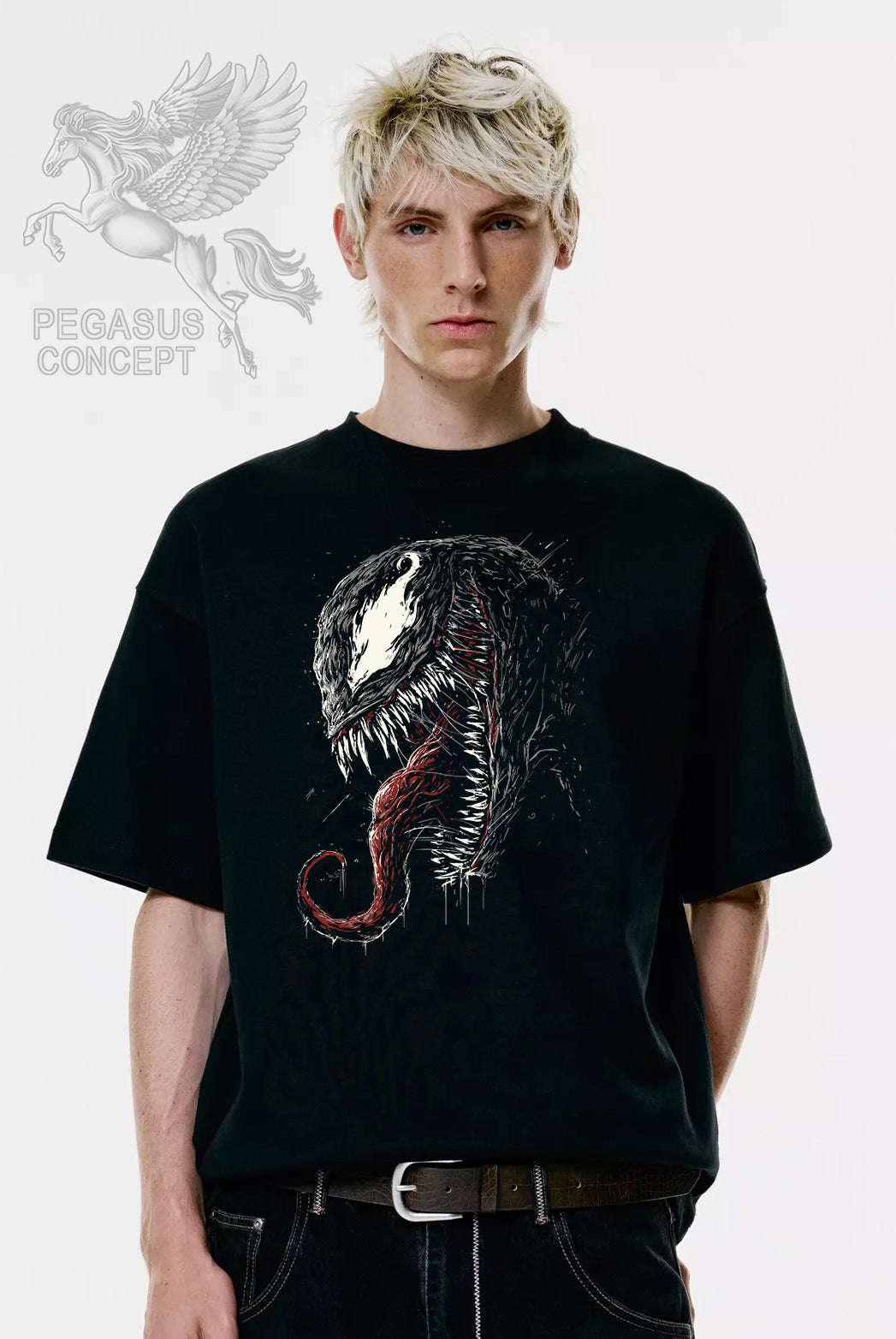 Μπλούζα μακό Premium ποιότητας σε χρώμα μαύρο με τύπωμα Venom