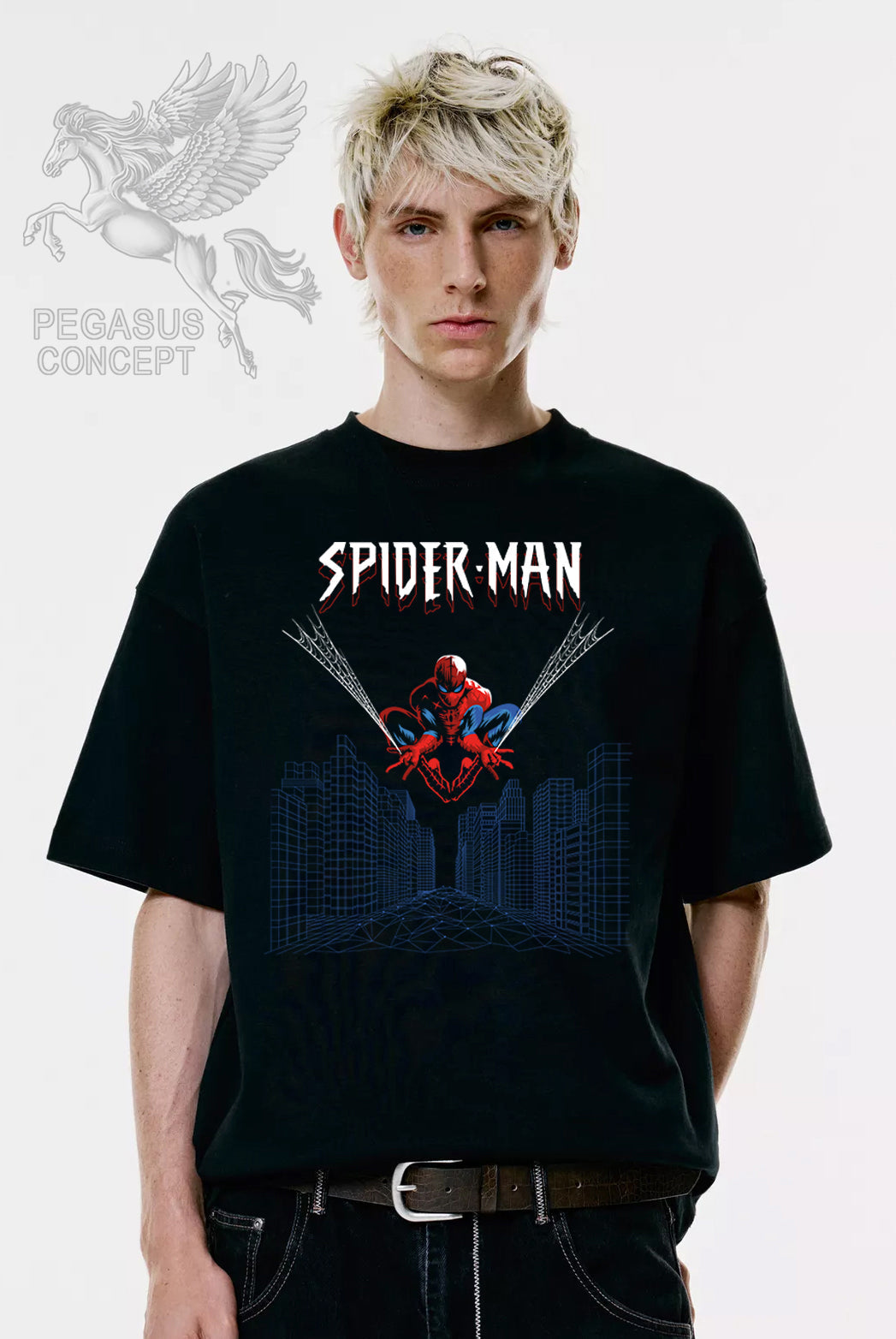 Μπλούζα μακό Premium ποιότητας σε χρώμα μαύρο με τύπωμα Spiderman