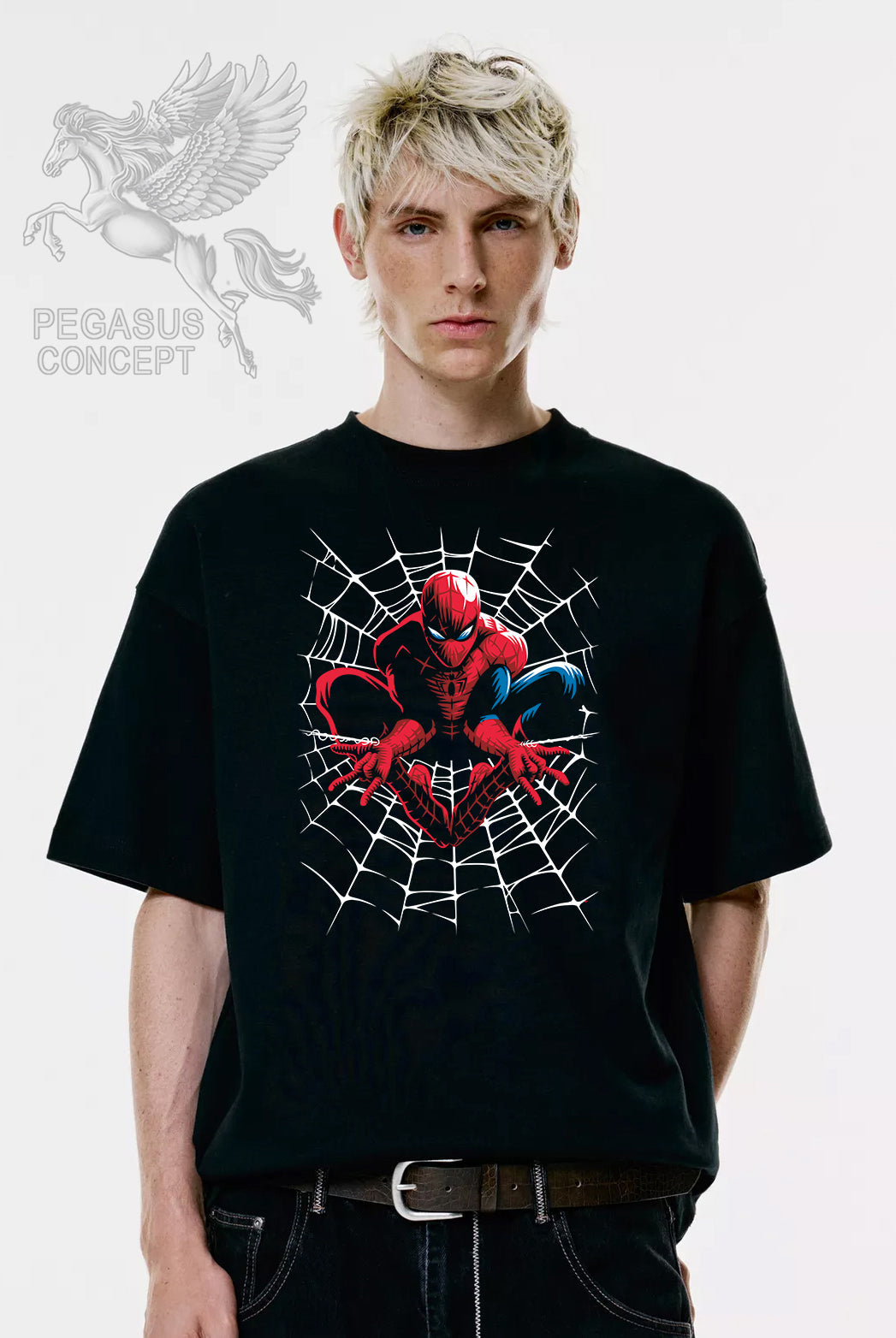Μπλούζα μακό Premium ποιότητας σε χρώμα μαύρο με τύπωμα Spiderman