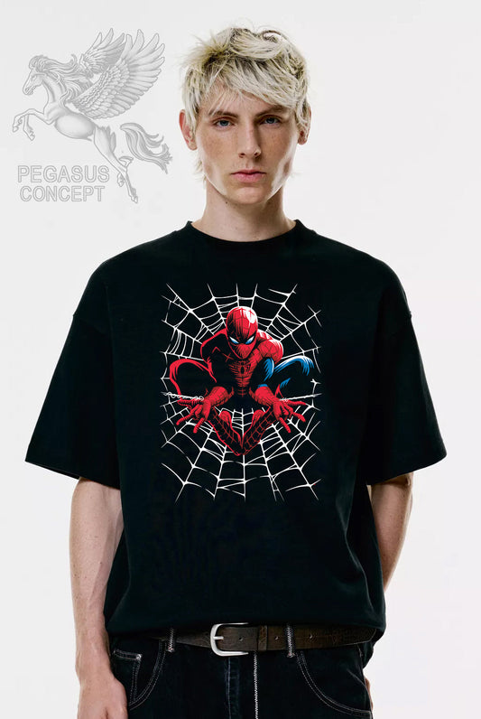 Μπλούζα μακό Premium ποιότητας σε χρώμα μαύρο με τύπωμα Spiderman
