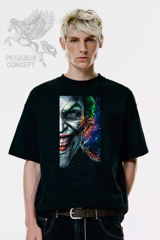 Μπλούζα μακό Premium ποιότητας σε χρώμα μαύρο με τύπωμα Joker