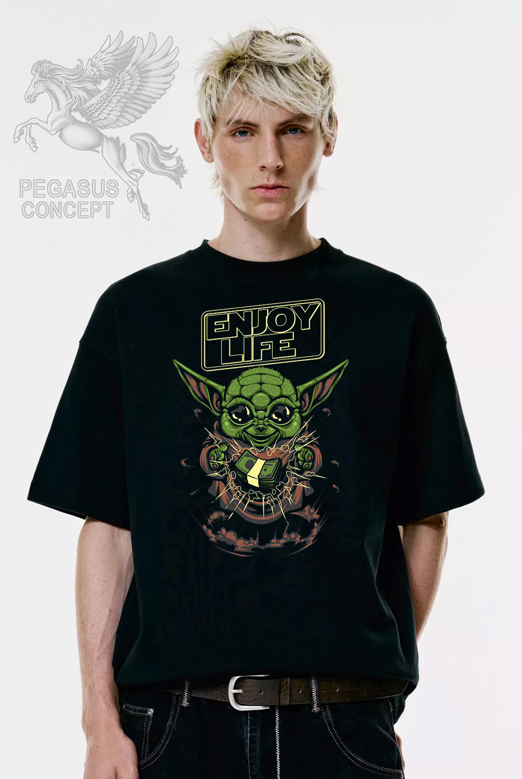 Μπλούζα μακό Premium ποιότητας σε χρώμα μαύρο με τύπωμα Joda