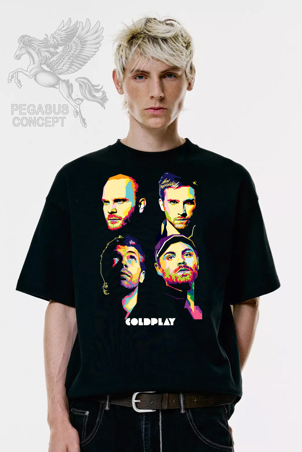 Μπλούζα μακό Premium ποιότητας σε χρώμα μαύρο με τύπωμα Coldplay