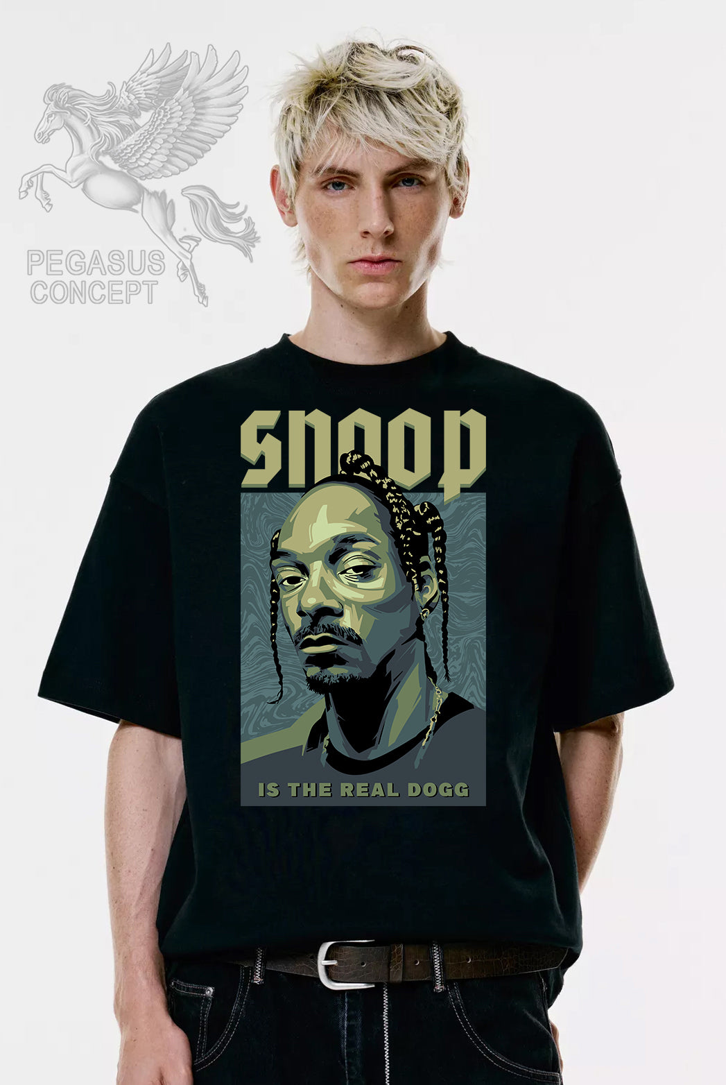 Μπλούζα μακό Premium ποιότητας σε χρώμα μαύρο με τύπωμα Snoop Dog