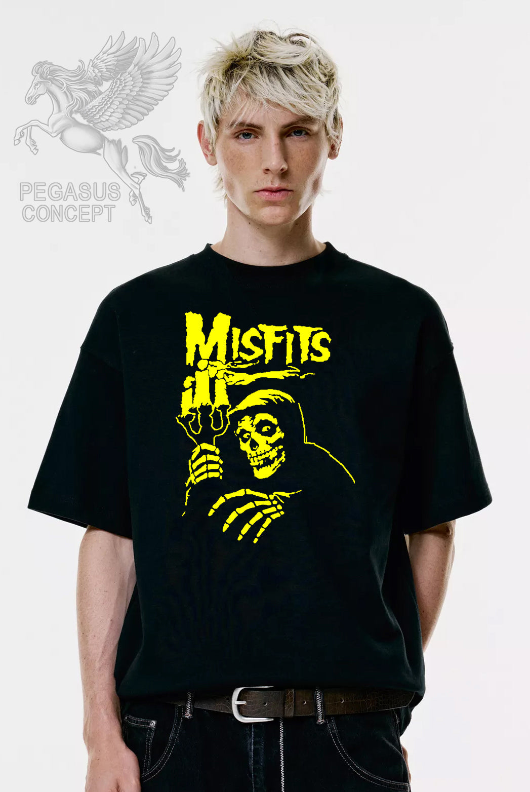 Μπλούζα μακό Premium ποιότητας σε χρώμα μαύρο με τύπωμα Misfits