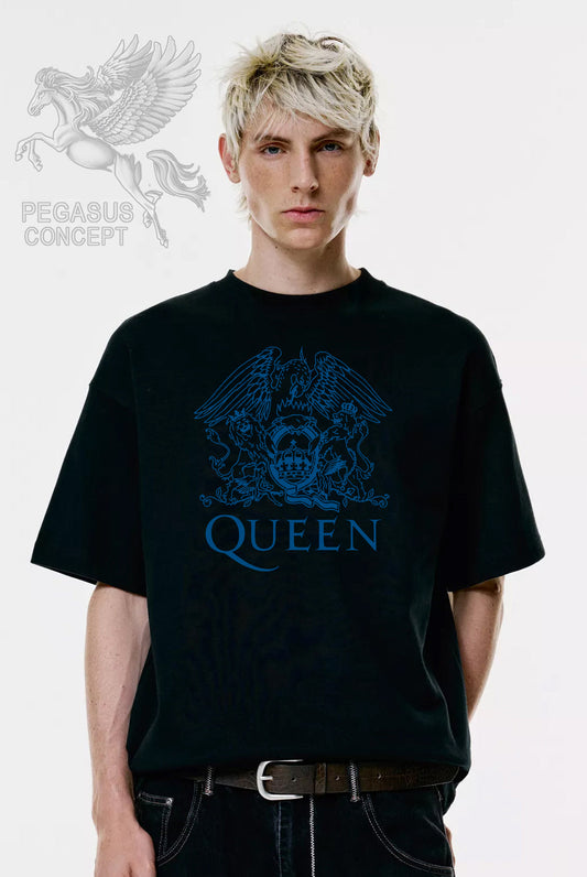 Μπλούζα μακό Premium ποιότητας σε χρώμα μαύρο με τύπωμα The Queen