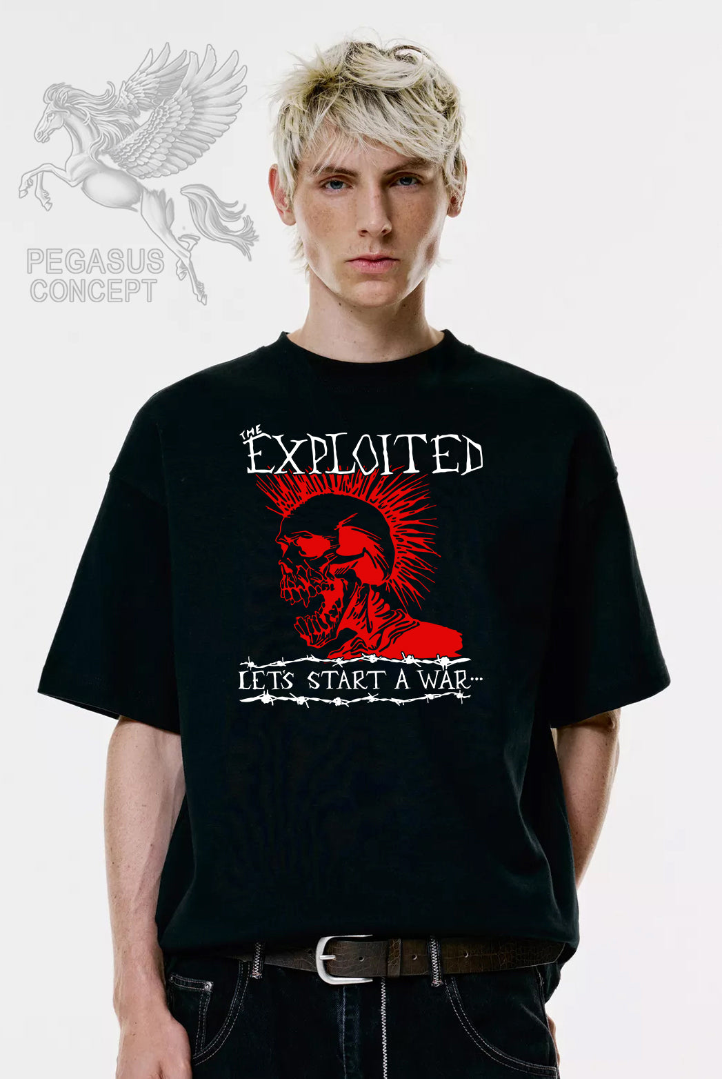 Μπλούζα μακό Premium ποιότητας σε χρώμα μαύρο με τύπωμα The Exploited