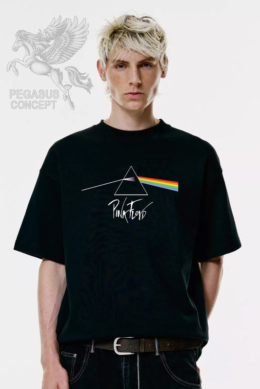 Μπλούζα μακό Premium ποιότητας σε χρώμα μαύρο με τύπωμα Pink Floyd