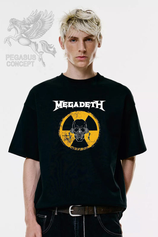 Μπλούζα μακό Premium ποιότητας σε χρώμα μαύρο με τύπωμα Megadeath