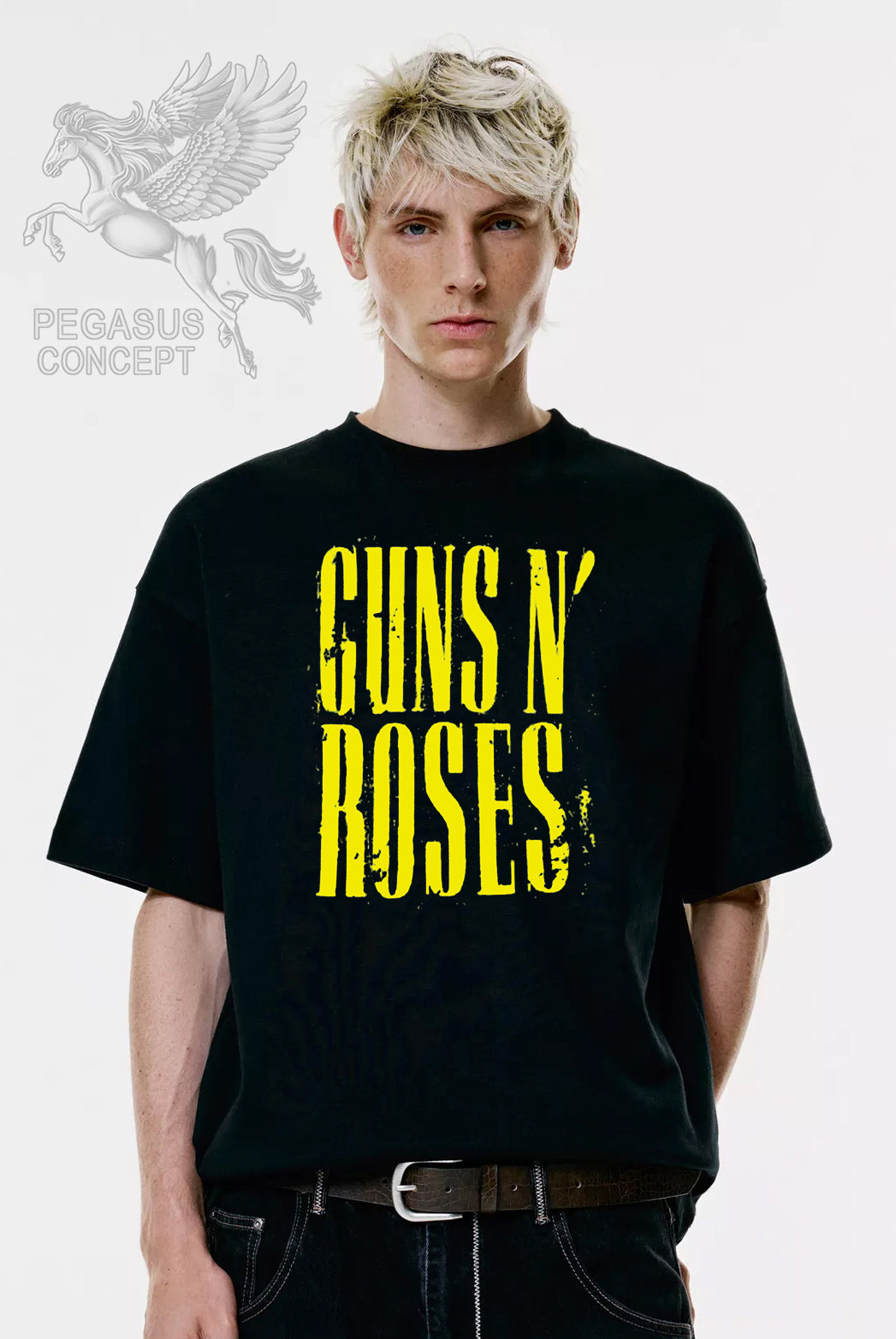 Μπλούζα μακό Premium ποιότητας σε χρώμα μαύρο με τύπωμα Fly me to the Moon