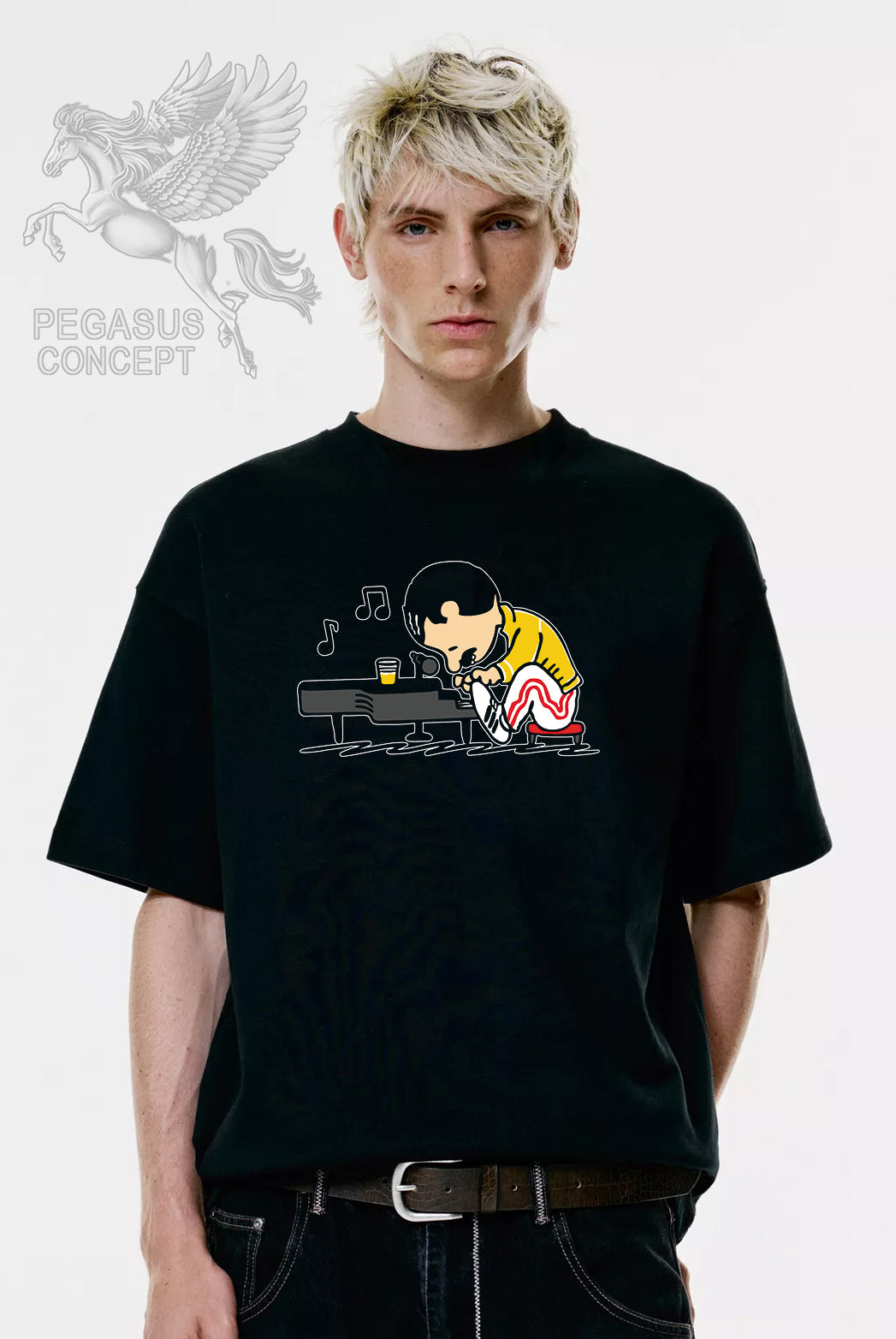 Μπλούζα μακό Premium ποιότητας σε χρώμα μαύρο με τύπωμα Guns N'Roses