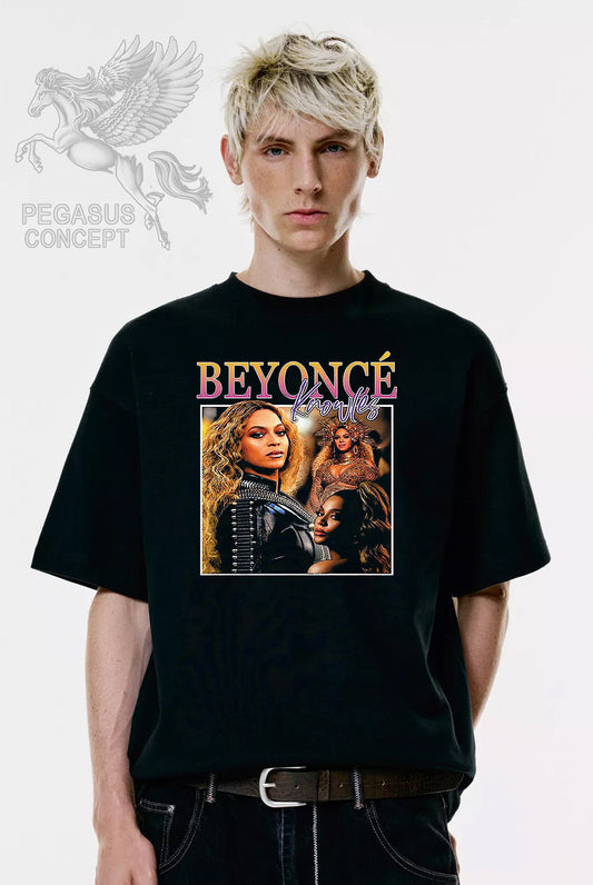 Μπλούζα μακό Premium ποιότητας σε χρώμα μαύρο με τύπωμα Beyonce