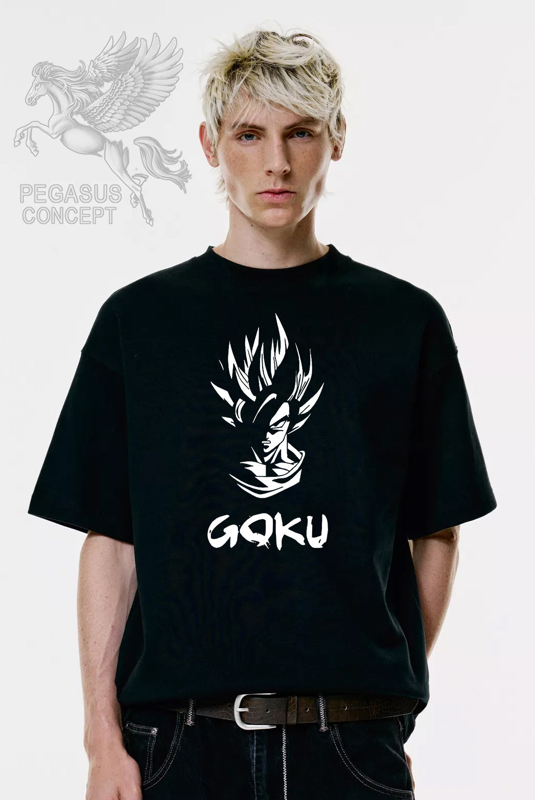 Μπλούζα μακό Premium ποιότητας σε χρώμα μαύρο με τύπωμα Goku