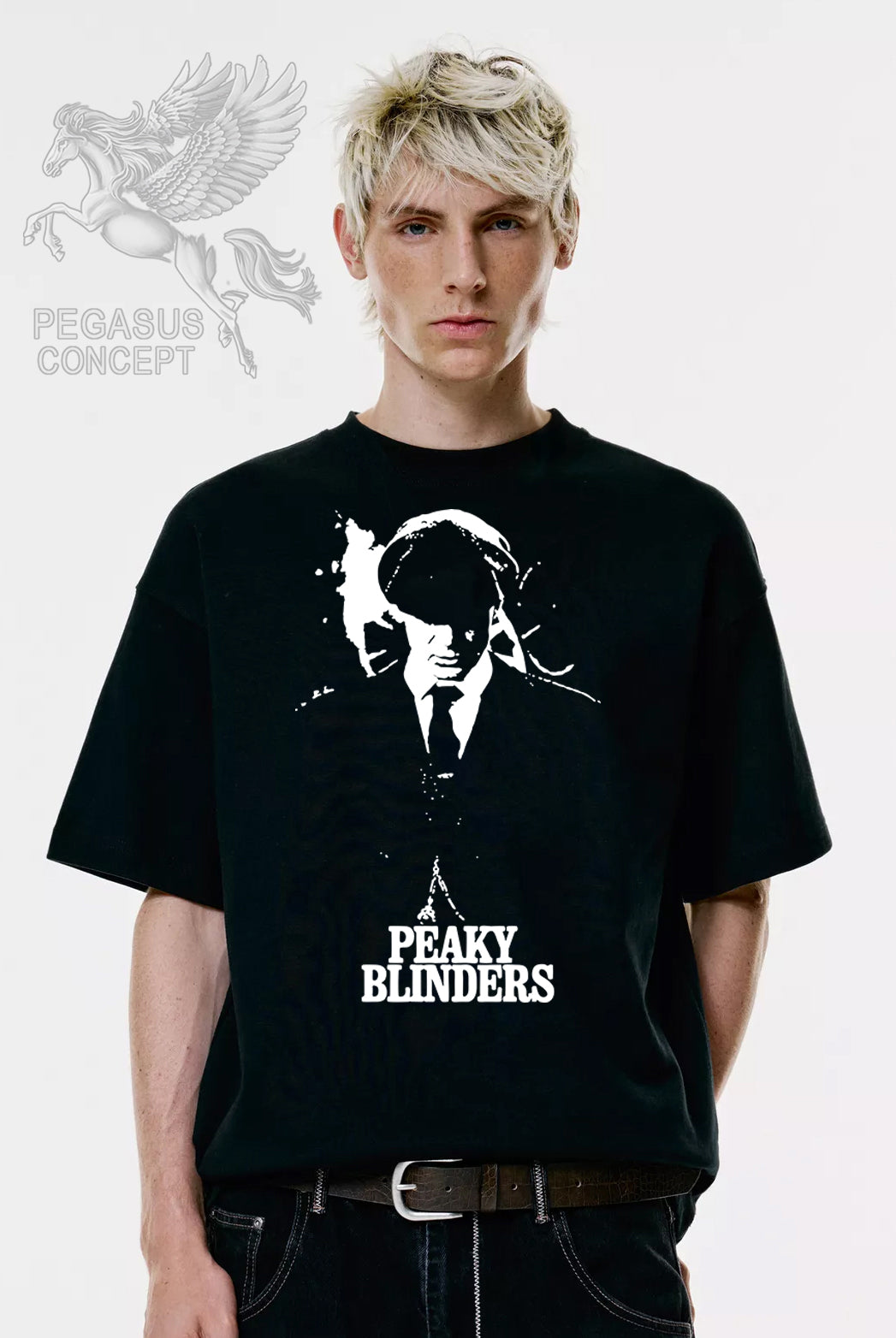 Μπλούζα μακό Premium ποιότητας σε χρώμα μαύρο με τύπωμα Peaky Blinders