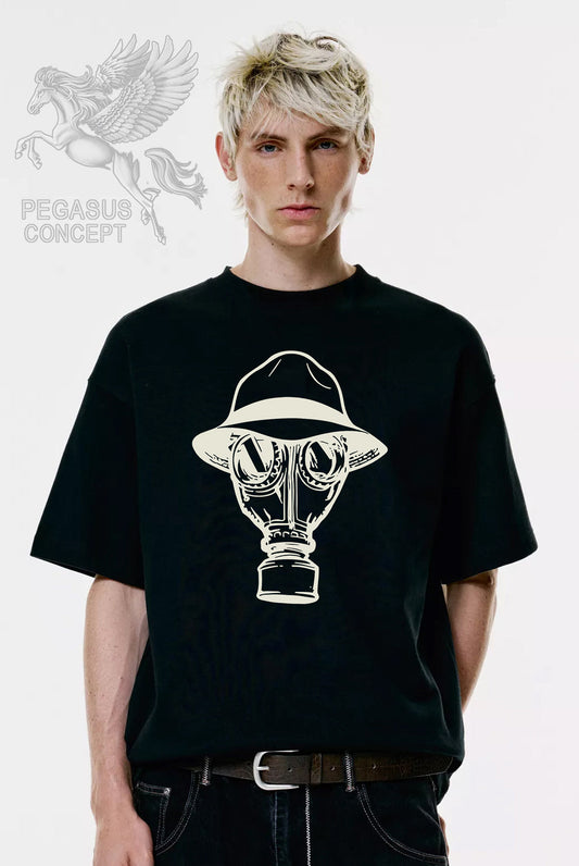 Μπλούζα μακό Premium ποιότητας σε χρώμα μαύρο με τύπωμα Gus Mask