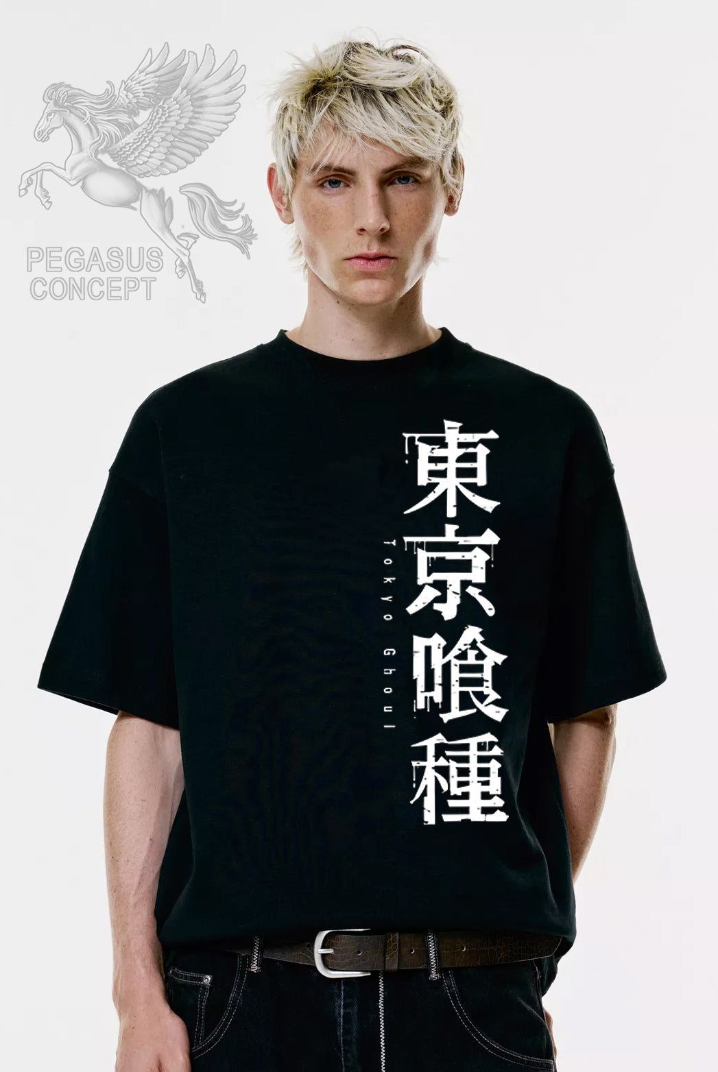 Μπλούζα μακό Premium ποιότητας σε χρώμα μαύρο με τύπωμα Tokyo Ghoul