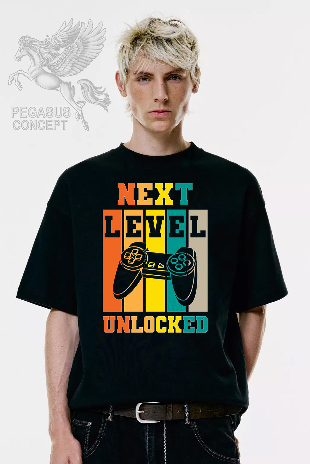Μπλούζα μακό Premium ποιότητας σε χρώμα μαύρο με τύπωμα Next Level Gamer