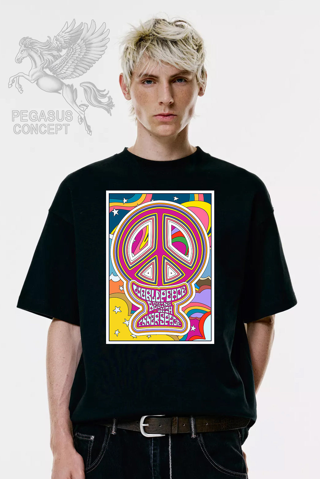 Μπλούζα μακό Premium ποιότητας σε χρώμα μαύρο με τύπωμα Art Love