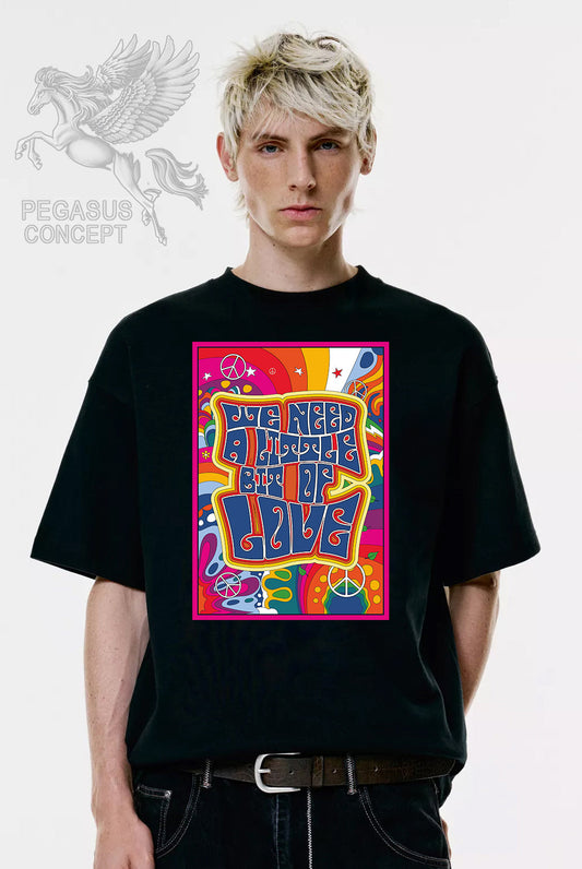 Μπλούζα μακό Premium ποιότητας σε χρώμα μαύρο με τύπωμα Art Love