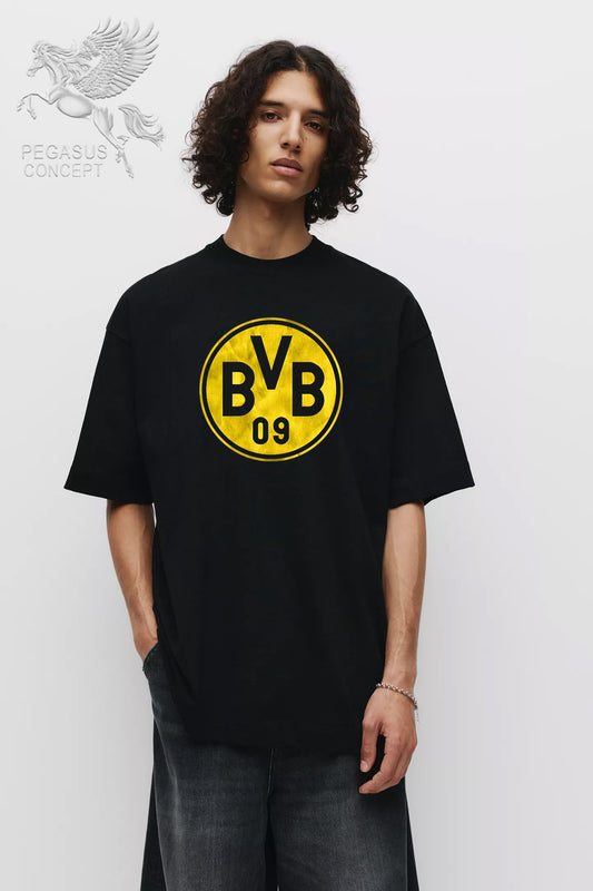 Μπλούζα μακό Premium ποιότητας σε χρώμα μαύρο με τύπωμα Dortmund