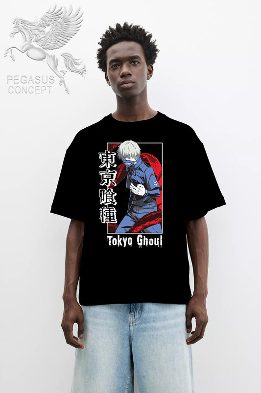 Μπλούζα μακό Premium ποιότητας σε χρώμα μαύρο με τύπωμα Tokyo Gaul