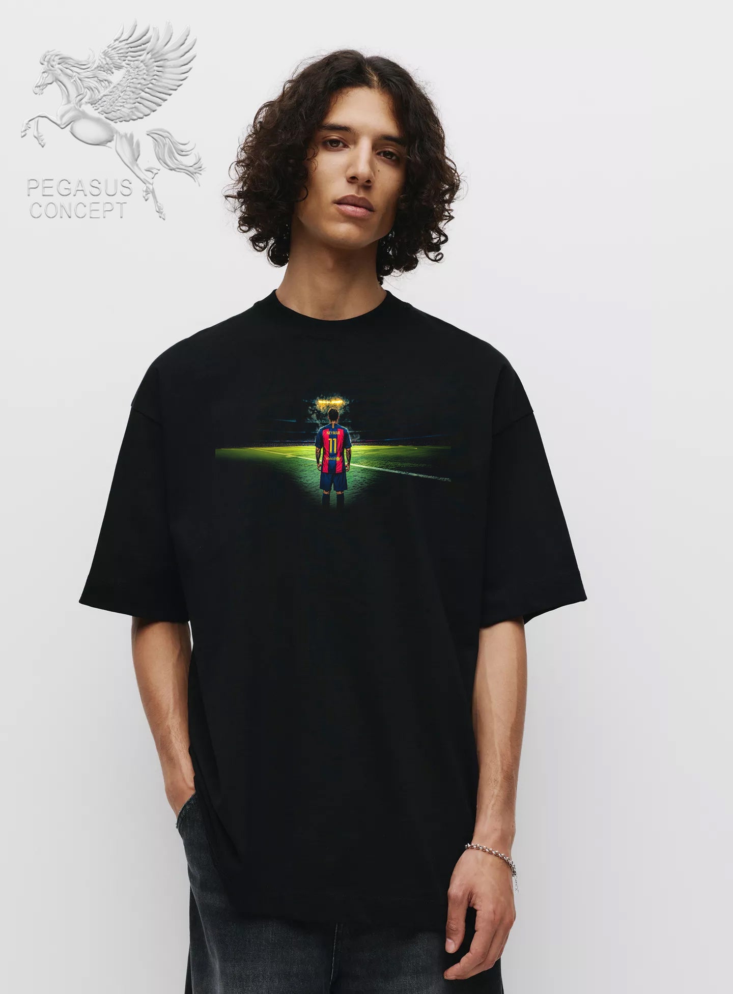 Μπλούζα μακό Premium ποιότητας σε χρώμα μαύρο με τύπωμα Neymar