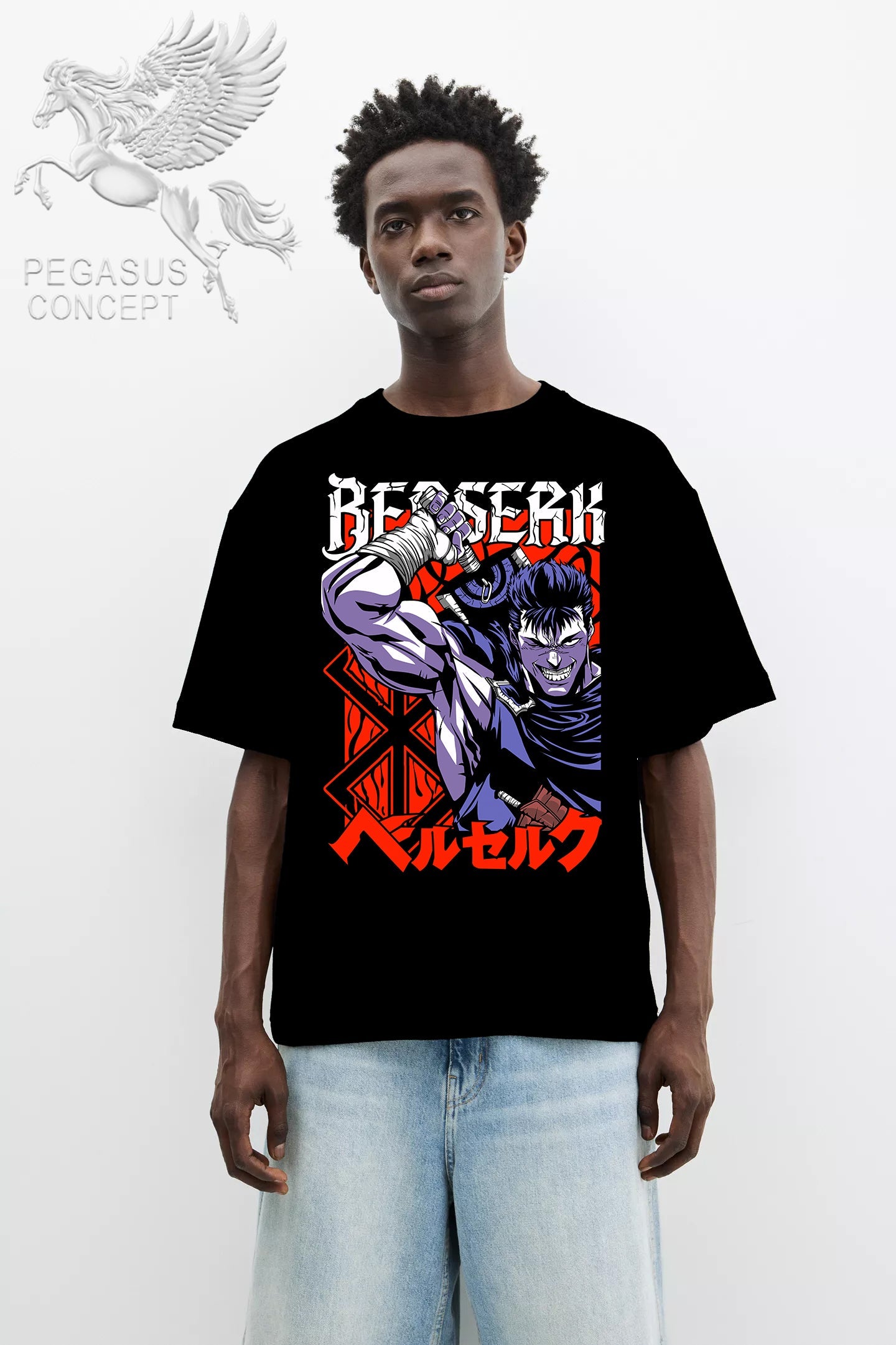 Μπλούζα μακό Premium ποιότητας σε χρώμα μαύρο με τύπωμα Bersek