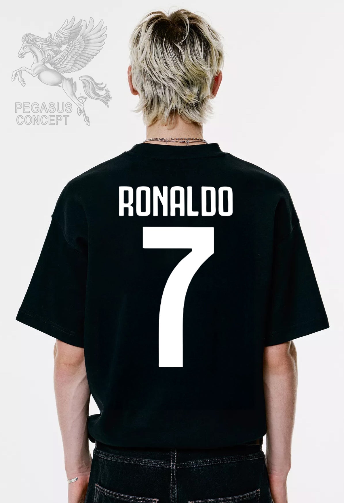 Μπλούζα μακό Premium ποιότητας σε χρώμα μαύρο με τύπωμα Roma - Totti