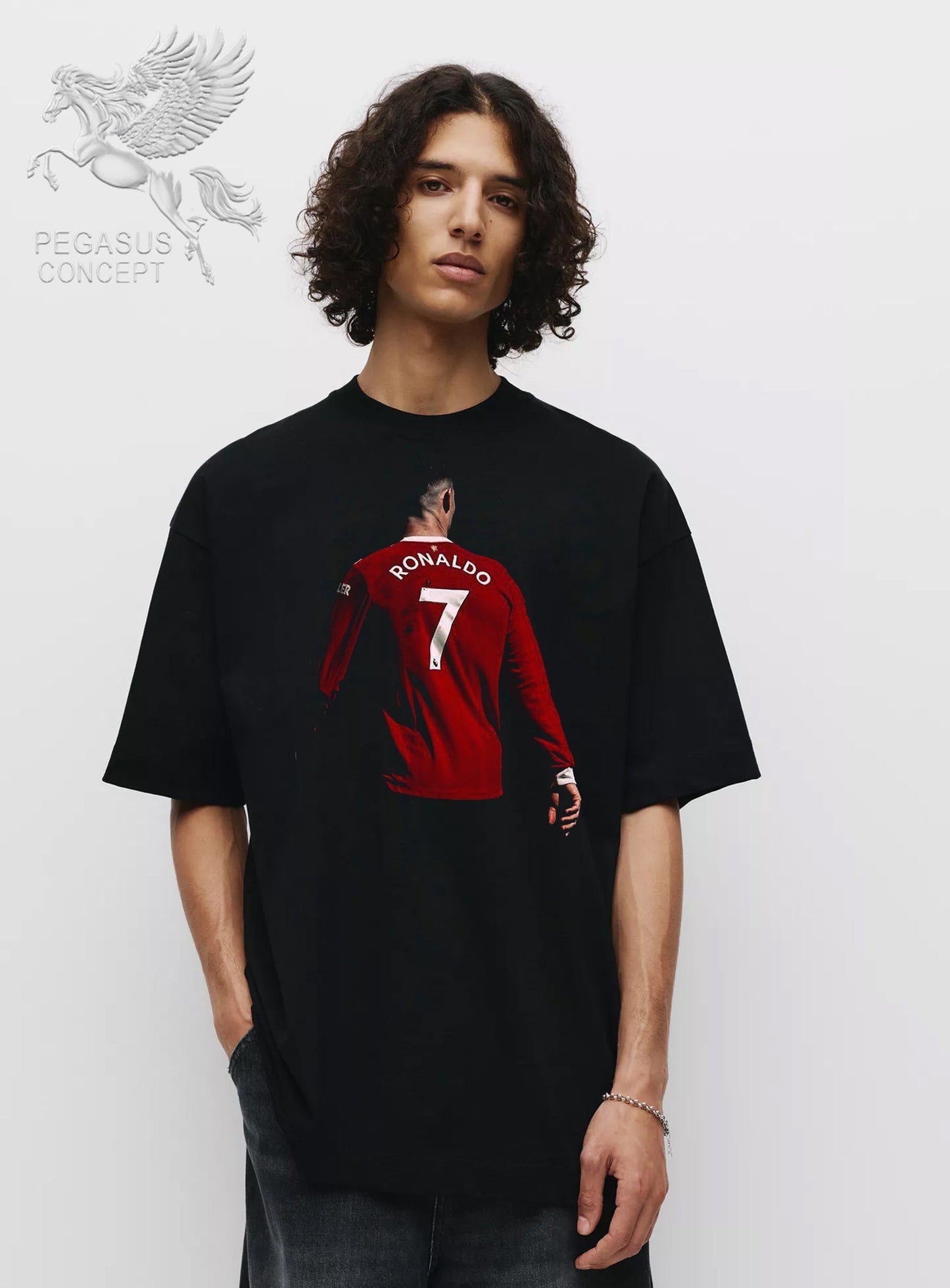 Μπλούζα μακό Premium ποιότητας σε χρώμα μαύρο με τύπωμα Roma - Totti