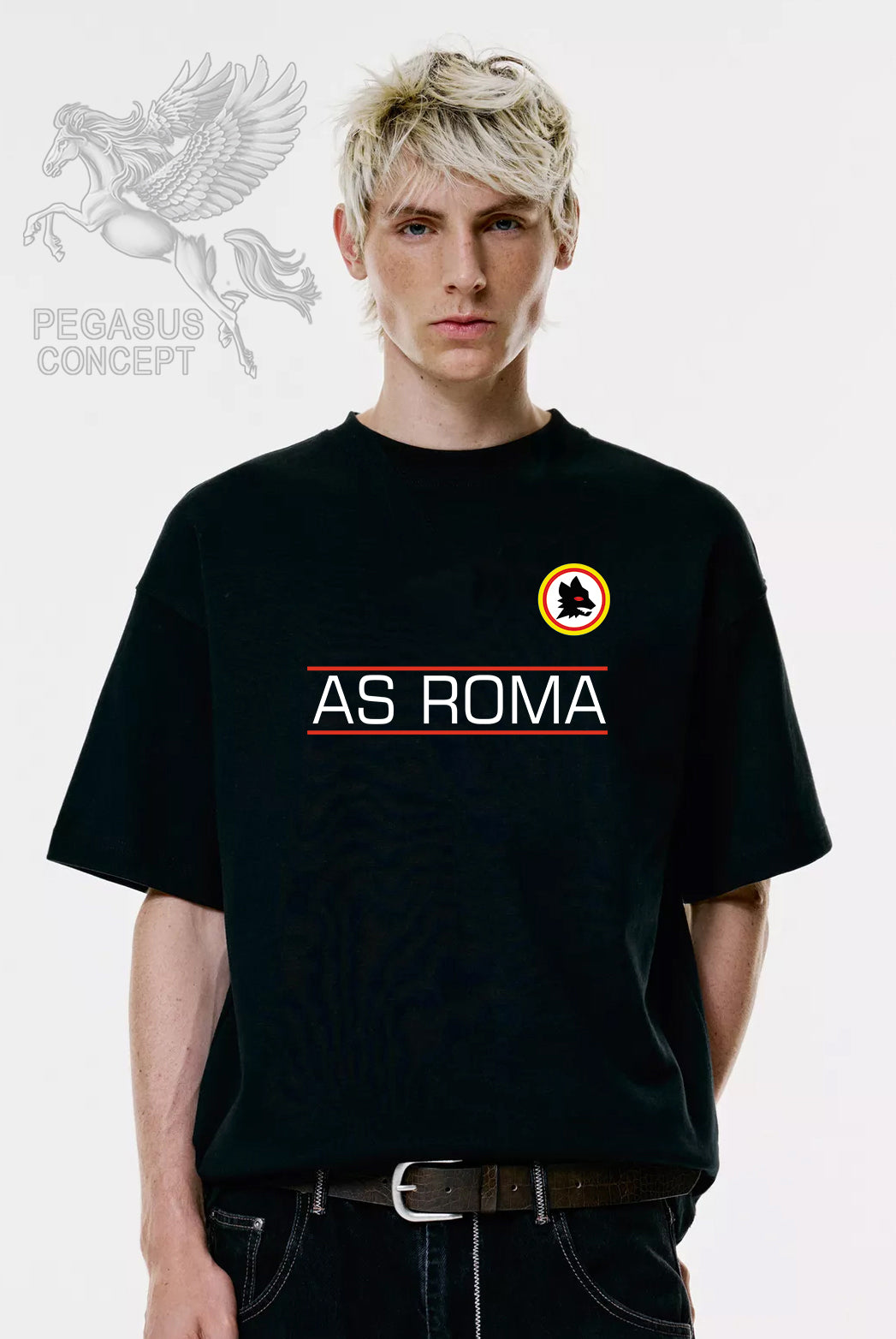 Μπλούζα μακό Premium ποιότητας σε χρώμα μαύρο με τύπωμα Roma - Totti