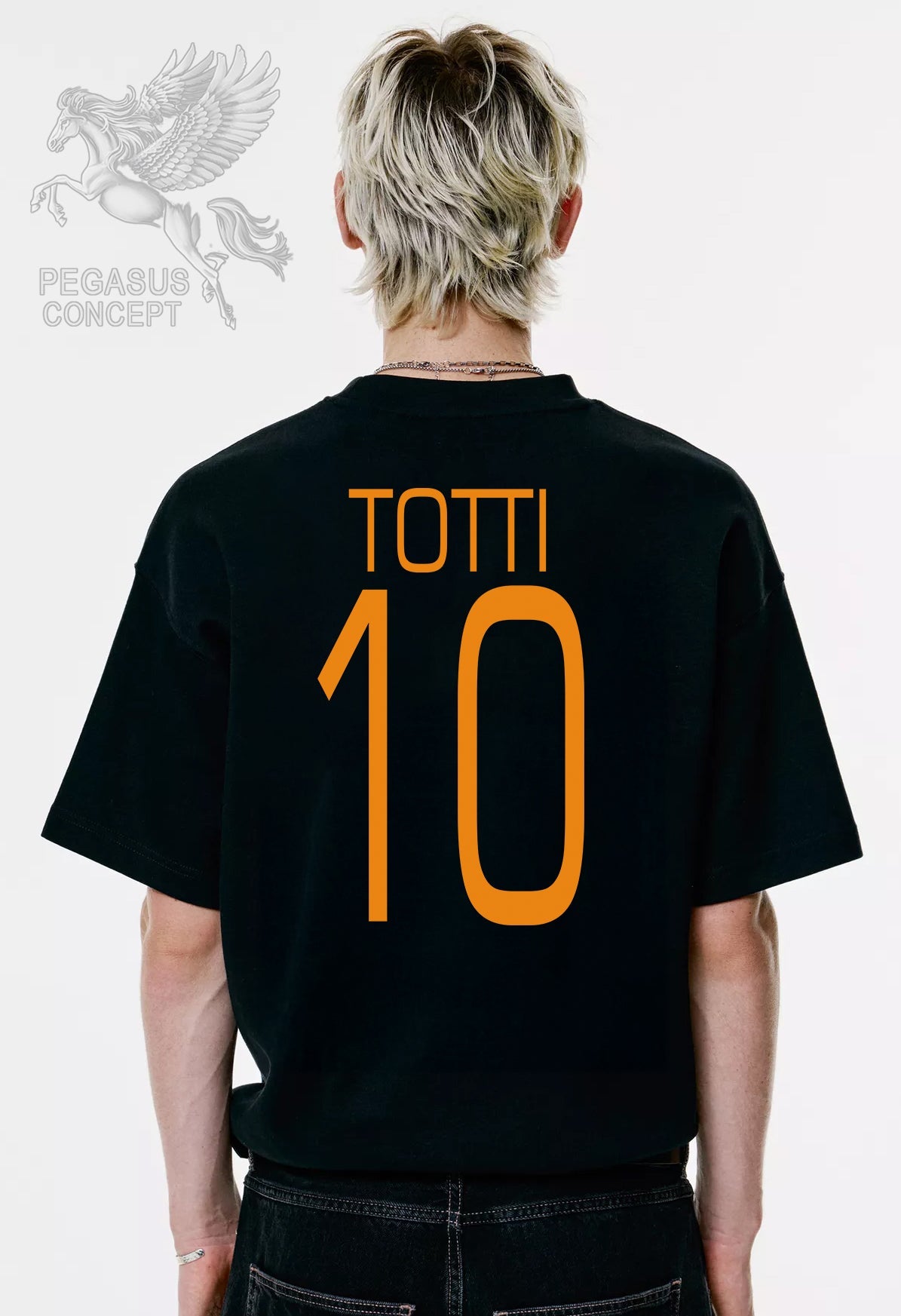 Μπλούζα μακό Premium ποιότητας σε χρώμα μαύρο με τύπωμα Roma - Totti