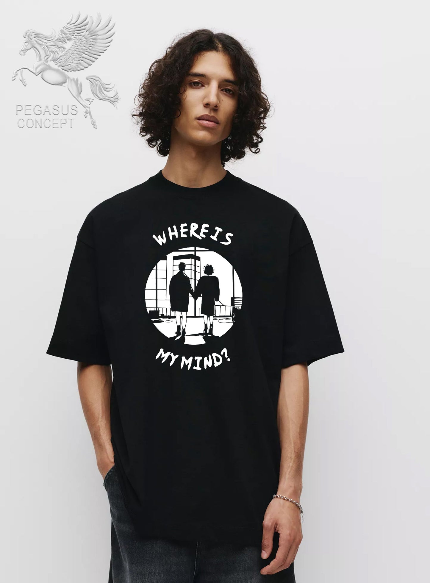 Μπλούζα μακό Premium ποιότητας σε χρώμα μαύρο με τύπωμα Where is my Mind