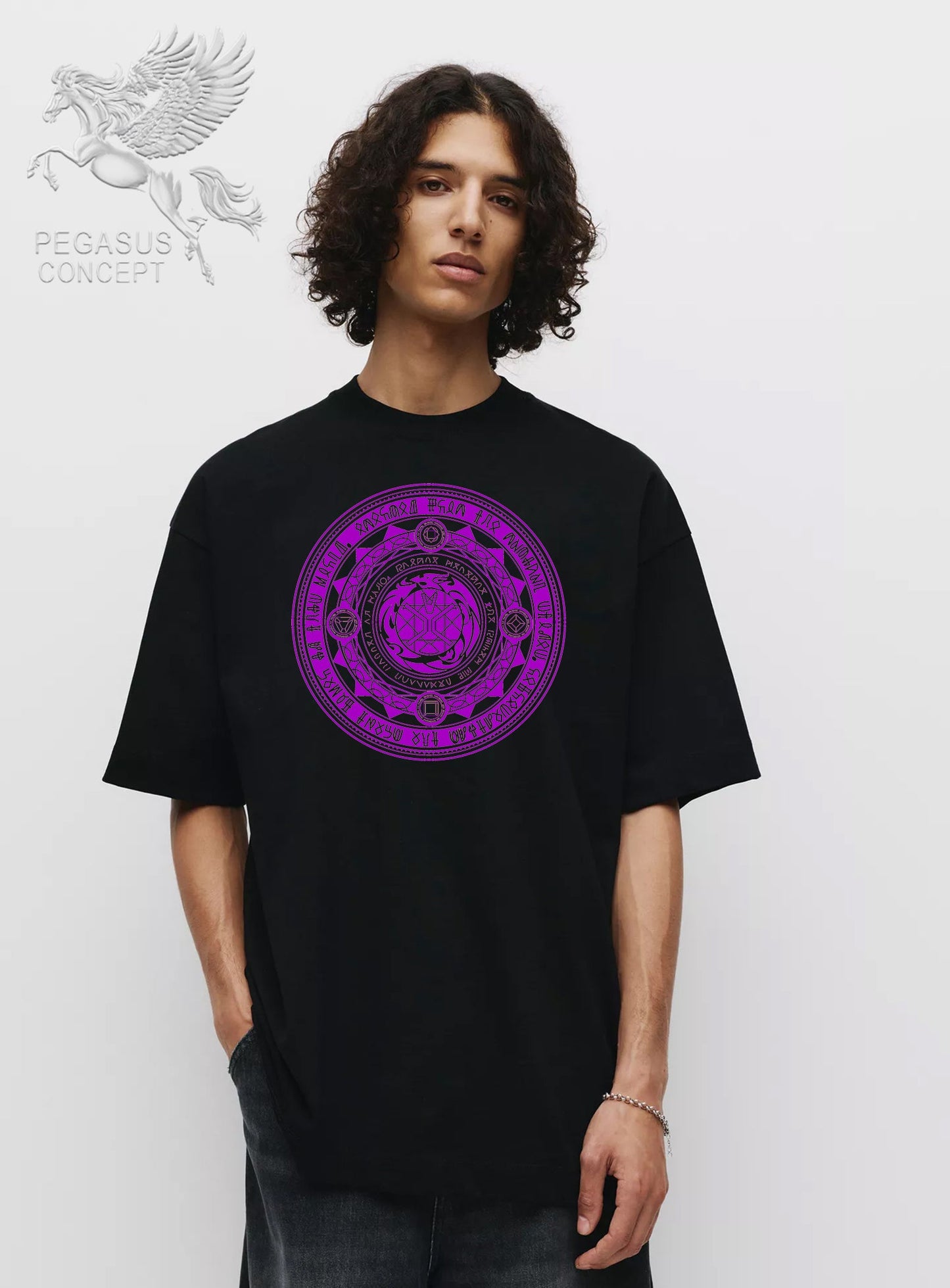 Μπλούζα μακό Premium ποιότητας σε χρώμα μαύρο με τύπωμα Arcana Art