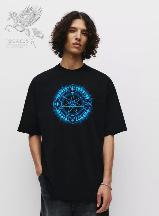 Μπλούζα μακό Premium ποιότητας σε χρώμα μαύρο με τύπωμα Arcana Art