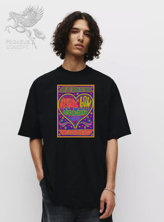 Μπλούζα μακό Premium ποιότητας σε χρώμα μαύρο με τύπωμα Art Love