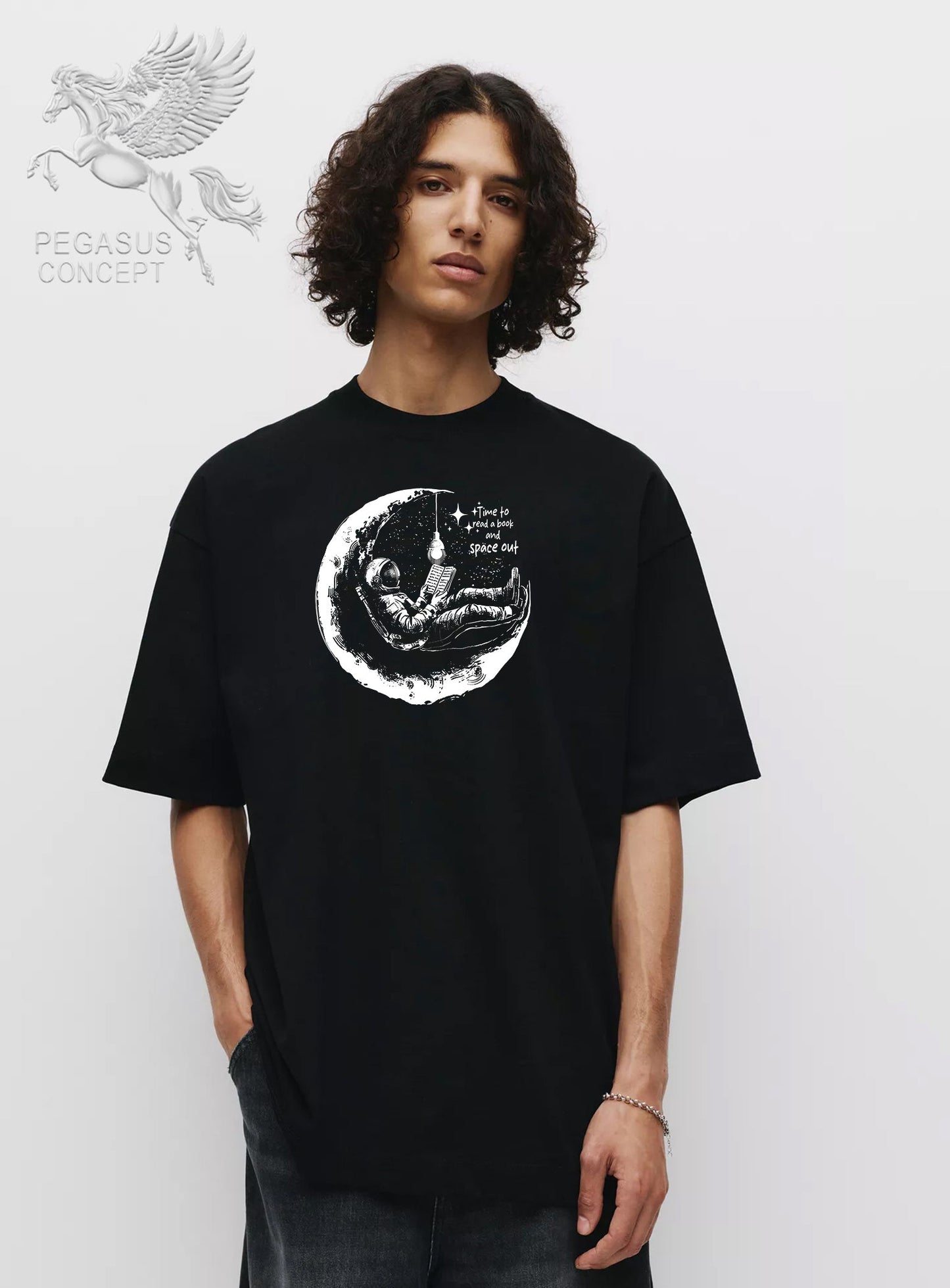 Μπλούζα μακό Premium ποιότητας σε χρώμα μαύρο με τύπωμα Astronaut Art