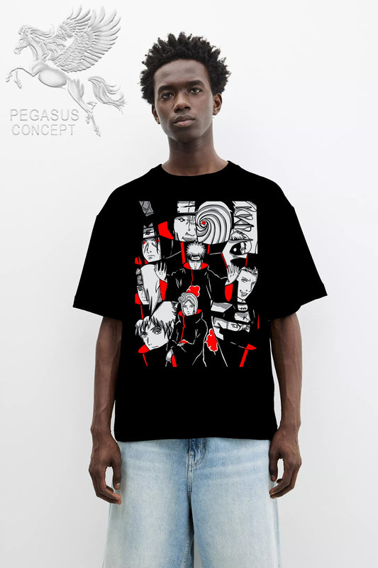 Μπλούζα μακό Premium ποιότητας σε χρώμα μαύρο με τύπωμα Naruto