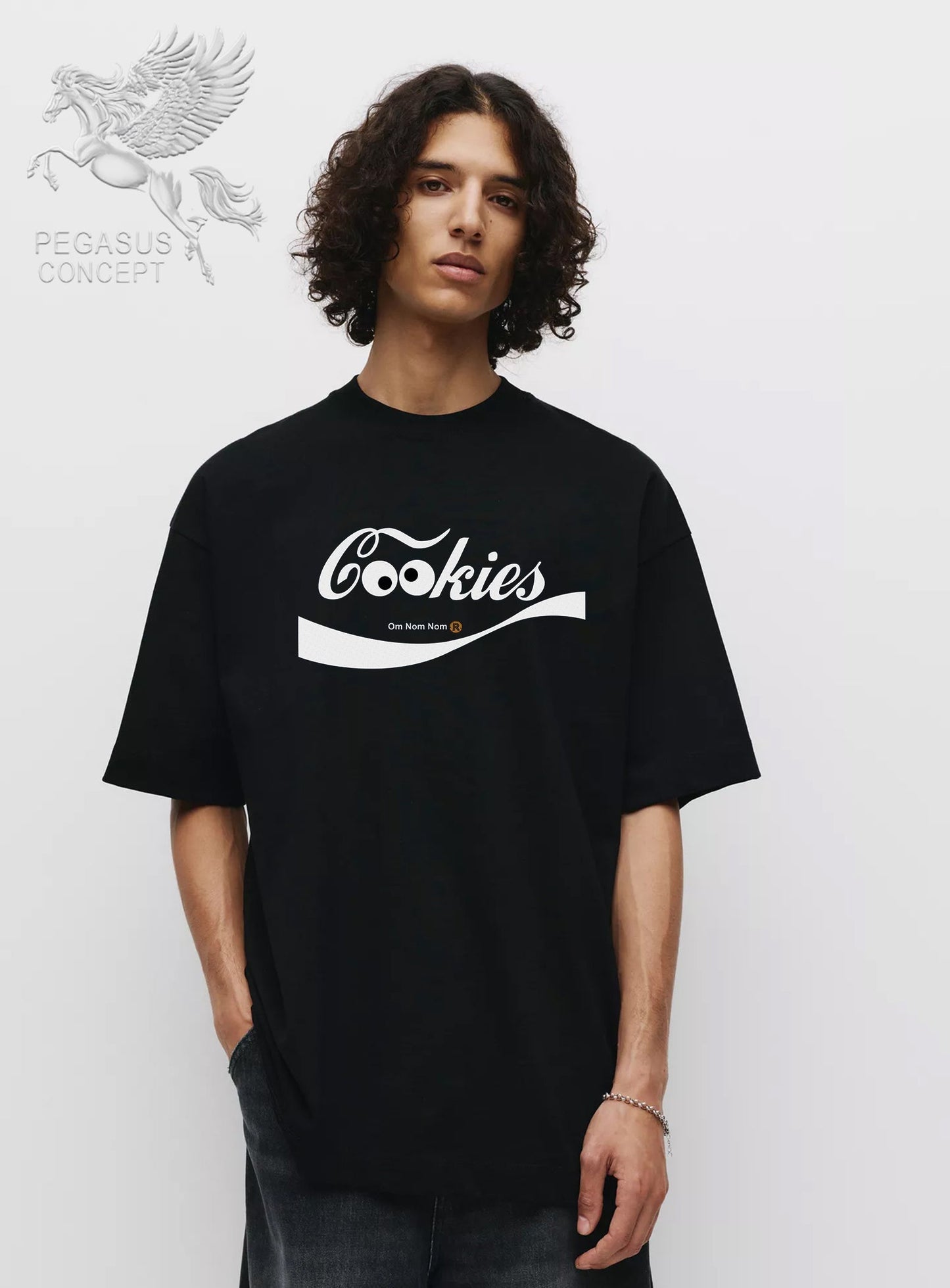 Μπλούζα μακό Premium ποιότητας σε χρώμα μαύρο με τύπωμα Sesame Cookies