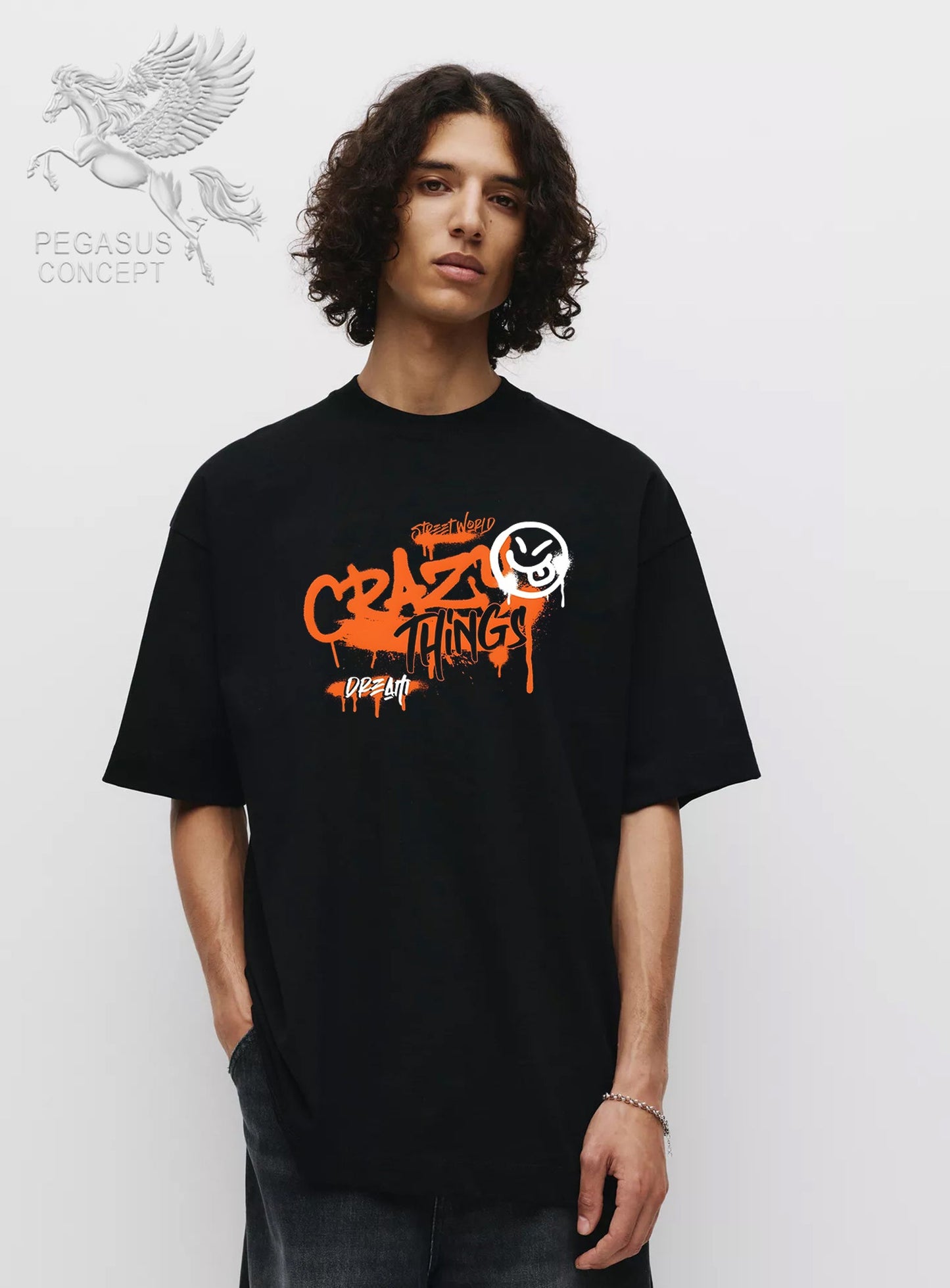 Μπλούζα μακό Premium ποιότητας σε χρώμα μαύρο με τύπωμα Urban Crazy Things