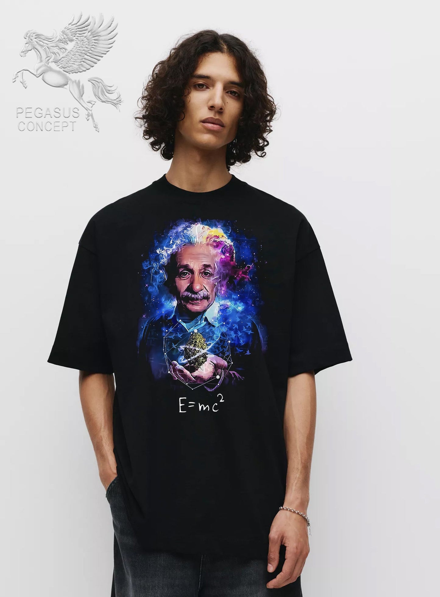 Μπλούζα μακό Premium ποιότητας σε χρώμα μαύρο με τύπωμα Eistein