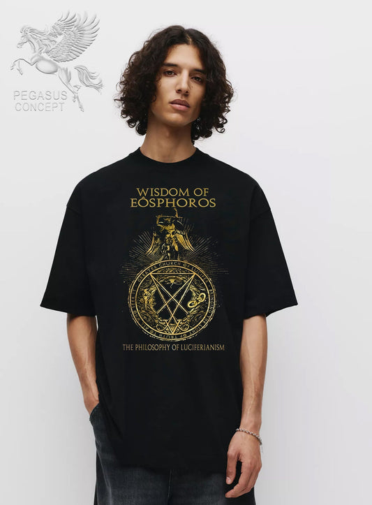 Μπλούζα μακό Premium ποιότητας σε χρώμα μαύρο με τύπωμα Wisdom of Eosphoros