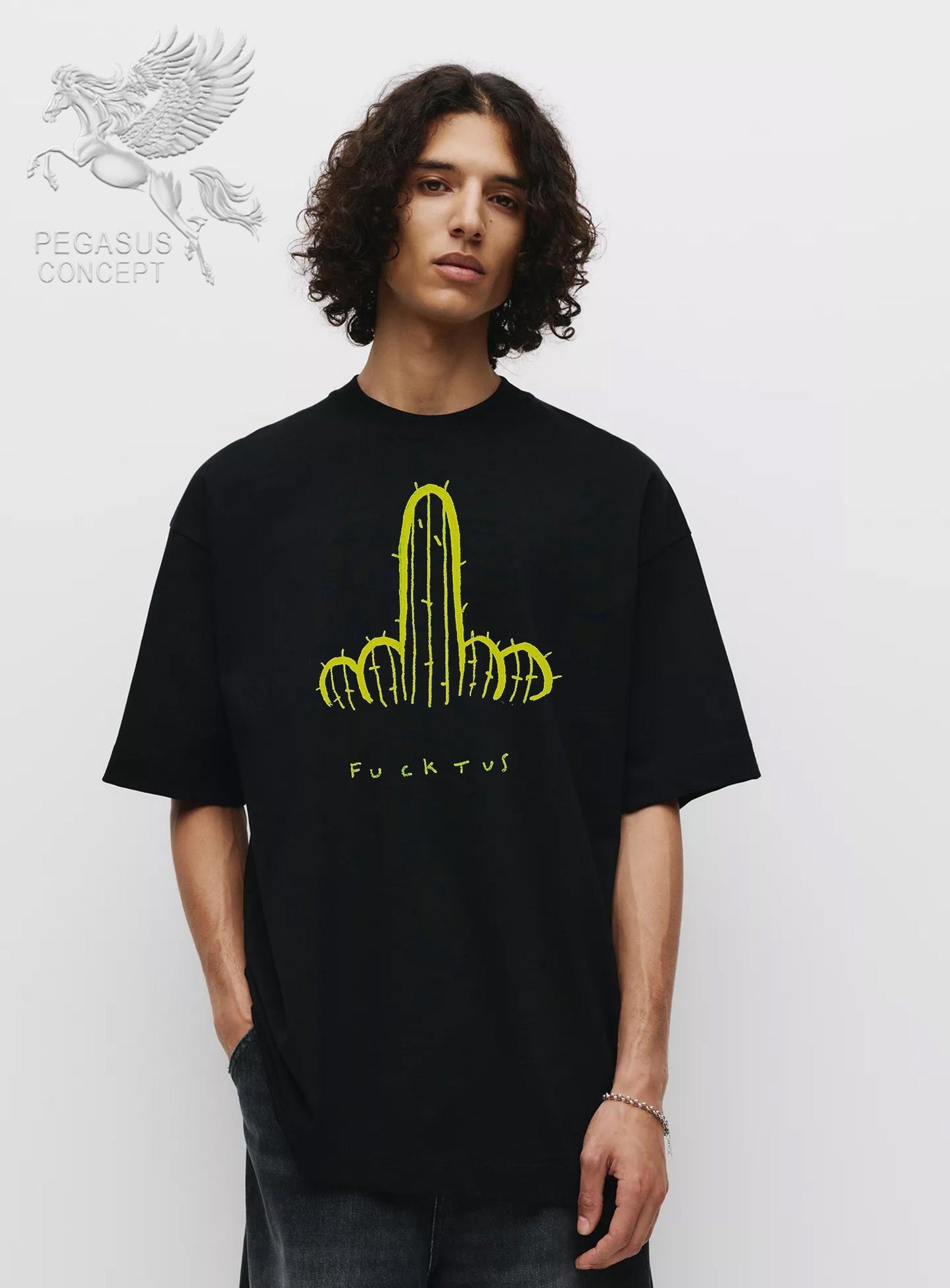 Μπλούζα μακό Premium ποιότητας σε χρώμα μαύρο με τύπωμα Urban Fuck it