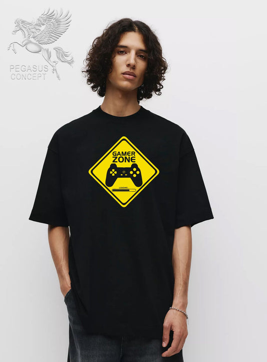 Μπλούζα μακό Premium ποιότητας σε χρώμα μαύρο με τύπωμα Game Zone sign