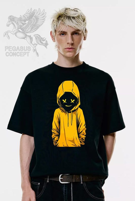 Μπλούζα μακό Premium ποιότητας σε χρώμα μαύρο με τύπωμα Urban Hoodie Art