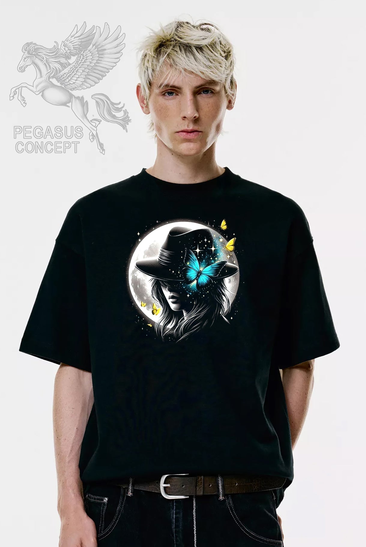 Μπλούζα μακό Premium ποιότητας σε χρώμα μαύρο με τύπωμα Woman Art