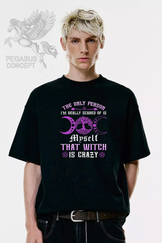 Μπλούζα μακό Premium ποιότητας σε χρώμα μαύρο με τύπωμα Witch