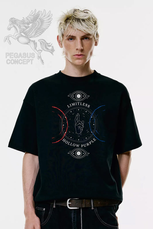 Μπλούζα μακό Premium ποιότητας σε χρώμα μαύρο με τύπωμα Arcane