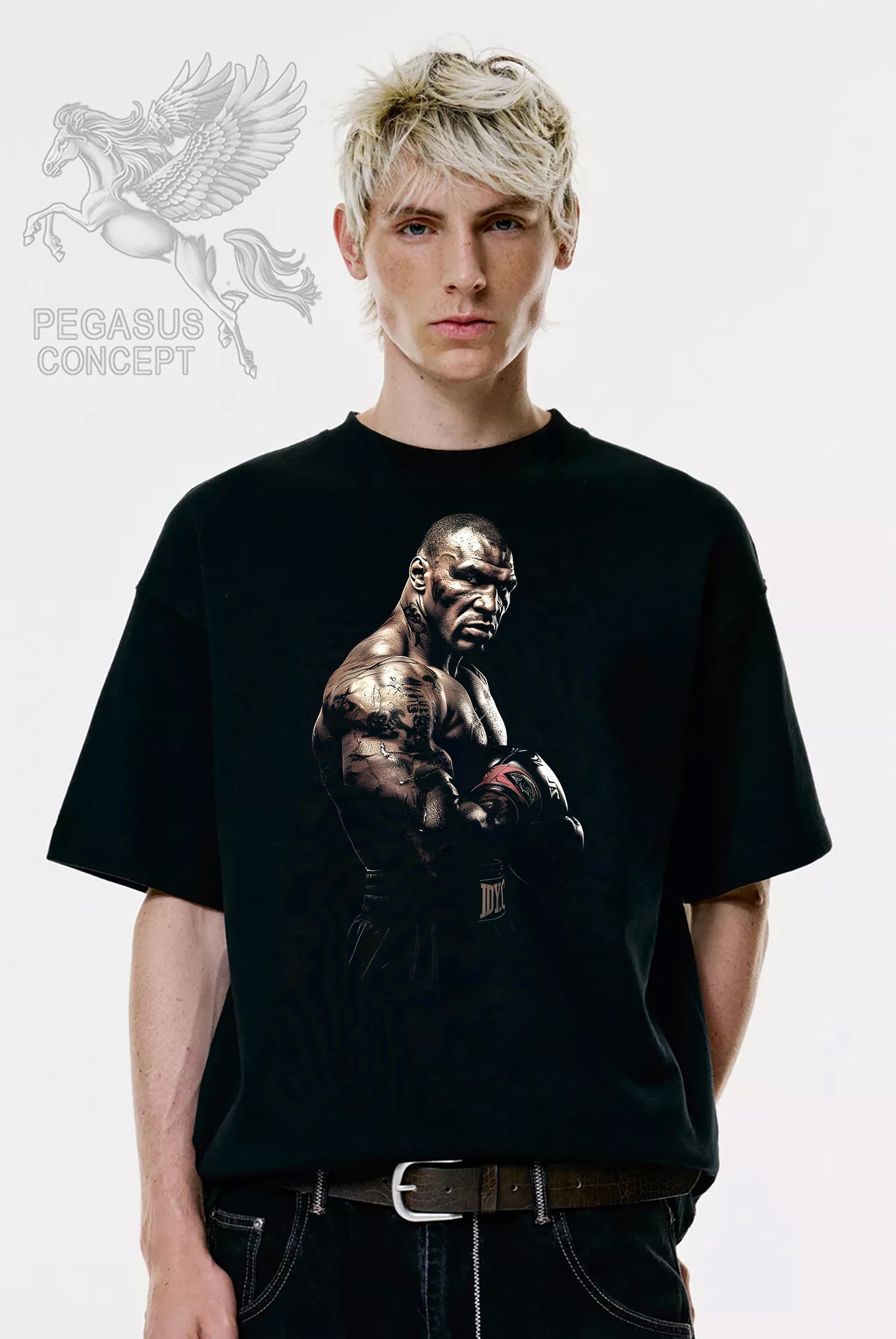 Μπλούζα μακό Premium ποιότητας σε χρώμα μαύρο με τύπωμα Mike Tyson